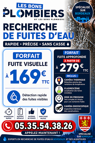 Recherche de Fuite Saint Médard en Jalles